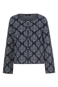 Chaqueta Ivko Jacquard Cardigan azul marino viscosa flores 252620 - Imagen 1 de 1