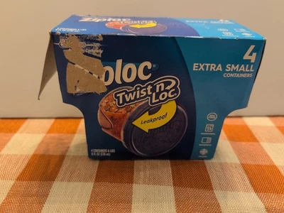 Contenedores de almacenamiento de alimentos Ziploc Twist 'N Loc extra pequeños 8 OZ (4) caja abierta Foto 1 de 4