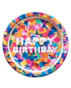 Confetti Birthday Party Supplies, Dinner Plates (36-Count) - Picture 1 of 5