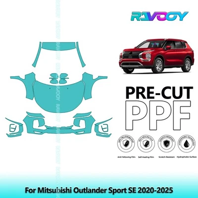 PreCut Paint Protection Film PPF For Mitsubishi Outlander Sport SE 2020-2025 - Image 1 of 4