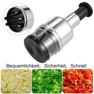 Zwiebelhacker Zerkleinerer Zwiebelschneider Ingwer Knoblauch Gemüse Küche DE - Bild 1 von 4