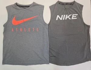 Boys Nike Dri-Fit Sleeveless Muscle Tanks Lot of 2 Size Youth Large - Picture 1 of 1