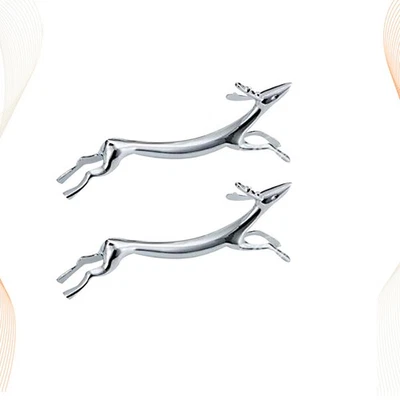  2 pezzi bacchette a forma di cervo resto bacchette animali d'argento stand rack - Immagine 1 di 4
