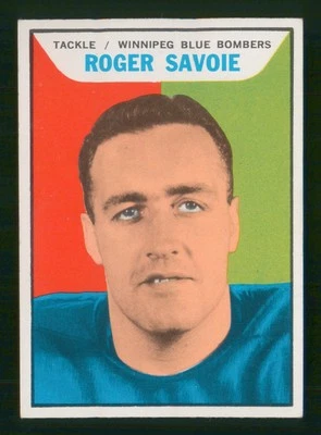 ROGER SAVOIE 1965 TOPPS CFL FOOTBALL #129 EX              97318 - Image 1 of 2
