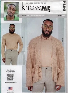 Know Me Norris 2105 Sewing Pattern 33-42 Men’s Sweater Danta Ford ME2105 Uncut - Picture 1 of 2