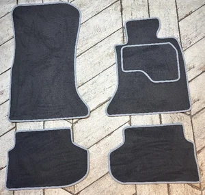 Car Mats Grey + light Grey Edging for BMW X5 E53 1999-2006 SET OF 4 + 2 x  PADS - Picture 1 of 6