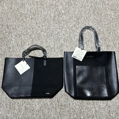 Lot Of 2 Donna Karan Tote Black Tote Bag Purse Brand New - Image 1 of 4
