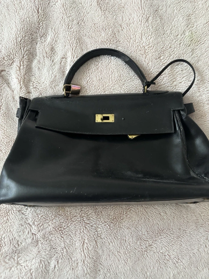 Bolso de Mano Hermes Kelly 32 Negro Vintage leer descripción  Foto 1 de 4