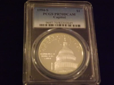 1994-S    $1             CAPITOL           PCGS  PR 70 - Image 1 of 2