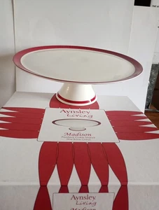 Aynsley Living 'Madison' Bone China 27cm Footed Cake Stand. Boxed. - Picture 1 of 12