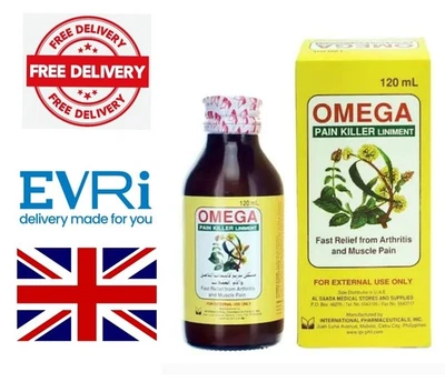 OMEGA ANTIDOLORIFICO Linimento 120ml Originale Sollievo Dolori Muscolari Artrite