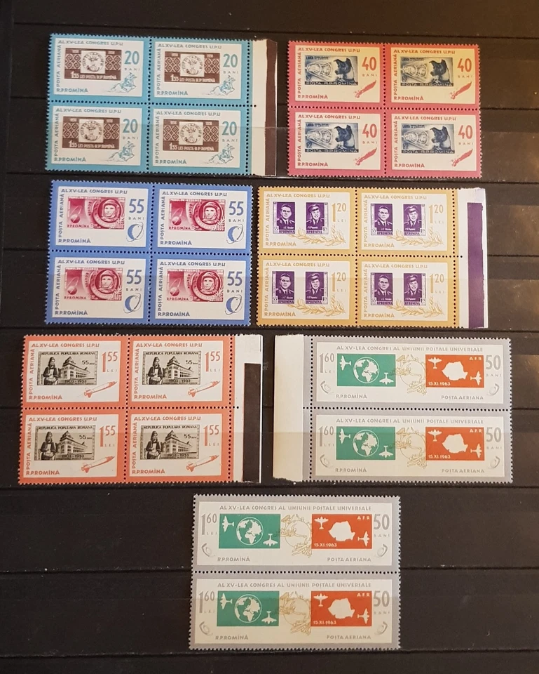 SELLO POSTAL RUMANO RUMANO DÍA - CORREO AÉREO 4 JUEGOS MNH Foto 1 de 1