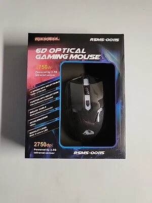 AWA Technology RSMS-00115 1 x Wheel USB 2.0 Wired Optical 2750 dpi Gaming Mou... - Image 1 of 2