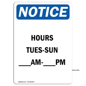 ____ Pm OSHA ANSI Notice Sign Metal Plastic Decal - Picture 1 of 5