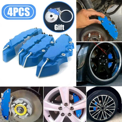 4pcs Universal Blue Decor Car Disc Brake Caliper Covers Parts Brake Accessories - Image 1 of 4