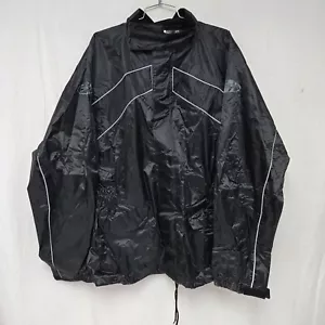 Joe Rocket RS-2 Motorcycle Rain Jacket Black 2XLarge XXL *CLOSEOUT* - Picture 1 of 8