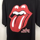 Rolling Stones Vintage T 05-06 noir manches courtes lèvres langue plus grande