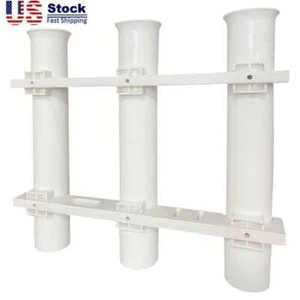 3 Tube Boat Fishing Rod Holder Boat Marine Mount Rack For Yacht Kayak Plastic - Picture 1 of 8