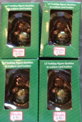 Porta-Cartão Boyds Bears Naughty & Nice Cookie Ornament/Place Novo Na Caixa. Lote 4 - Imagem 1 de 4