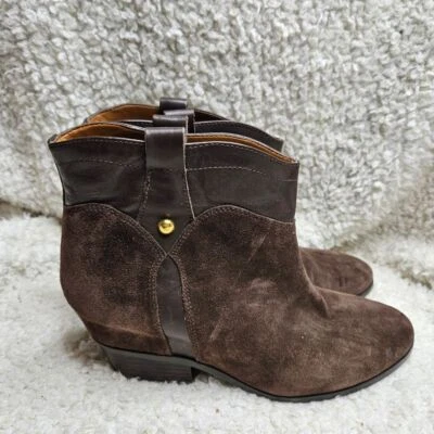 Ivanka Trump Trixie Botines Cuero Gamuza Marrón Talla 10 Foto 1 de 4