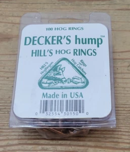 Decker's Hump Hill's No 3 Hog Rings 100 Count Box (Missing 7 rings) USA Made - Picture 1 of 4