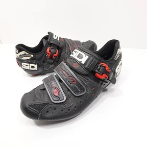 sidi cycling shoes Men Size 39 US 7 Made In Italy Straps Black Leather - Picture 1 of 11