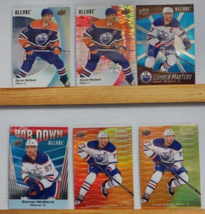 Connor McDavid 2023-24 UD Allure Base, RED RAINBOW, Red/Orange/Yellow Color More - Picture 1 of 3