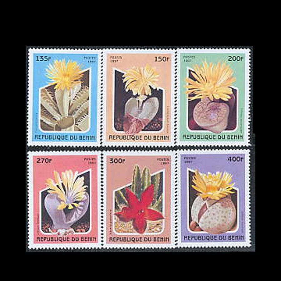 Benin, Sc #1001-06, MNH, 1997, Flowering Cactus, Flora, Flowers - Image 1 of 1