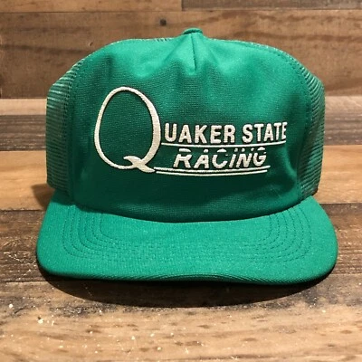 De Colección Quaker State Racing Gorra Snapback Trucker Gorra Para Hombres Verde Blanco Hecha en EE. UU. LEER Foto 1 de 4