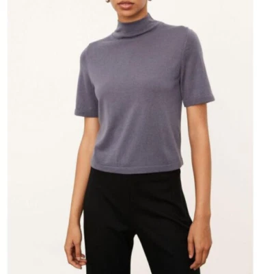 Suéter Boysenberry manga curta pescoço falso Vince US$ 225 novo com etiquetas tamanho XL V804178968 - Imagem 1 de 4