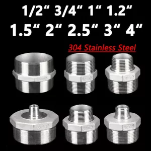 Equal Nipple Stainless Steel 1/2“ 3/4“ 1“ 1.5“ 2“ 2.5“ 3“ 4“ Male - Male Nipples - Picture 1 of 34
