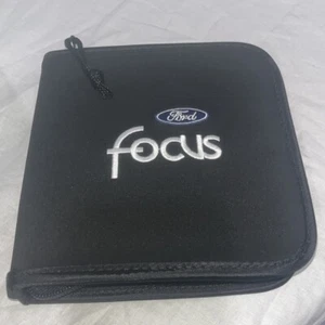 10 SLOT PORTABLE CD SOFT ZIP CASE STORAGE FOLDER FORD FOCUS AUTO CAR - Picture 1 of 6