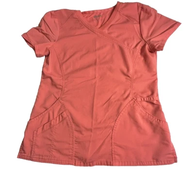 Blusa Médica Scrubstar Premium Para Mujer Naranja Simulado Envolvente, Talla Pequeña-401 Foto 1 de 4