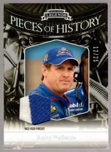 RUSTY WALLACE 12/25 FIRESUIT PATCH SP 2012 PRESS PASS PIECES OF HISTORY - Picture 1 of 1