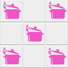 Kitchen Tile Stickers Vinyl Decals POTS  Tile Transfers Wall Stickers *2 sizes*