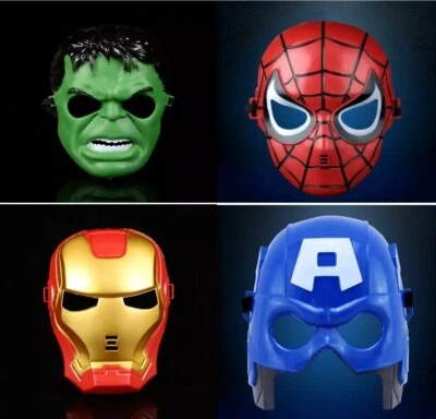 Marvel Superhero Mask Spider-man Hulk Ironman Party Costume Avengers Fancy Dress