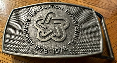 Vintage Belt Buckle 1976 American Revolution Bicentennial 1776 Lee Co NY - Image 1 of 2