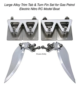 Juego grande de pestañas de recorte de aleación y aletas giratorias para gas gasolina eléctrica nitro RC modelo barco - Imagen 1 de 5