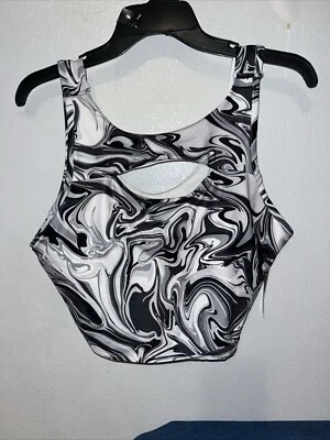 SO Womens Sporty Cutout Black & White Bralette NWT MSRP $ 24.00 - Image 1 of 4