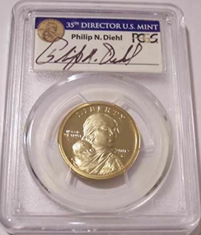 2002-S $1 Sacagawea Native American PCGS PF70DCAM Philip Diehl Rare R6 Top Pop Cover
