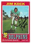 JIM KIICK 1971 Topps Signed Autographed Football ROOKIE card #186 Miami Dolphins. rookie card picture