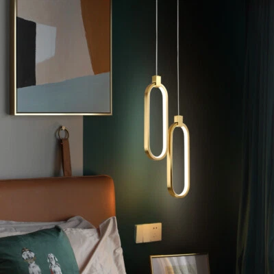 LED Pendant Light Kitchen Lamp Bedroom Chandelier Lights Copper Ceiling Lighting - Image 1 of 4