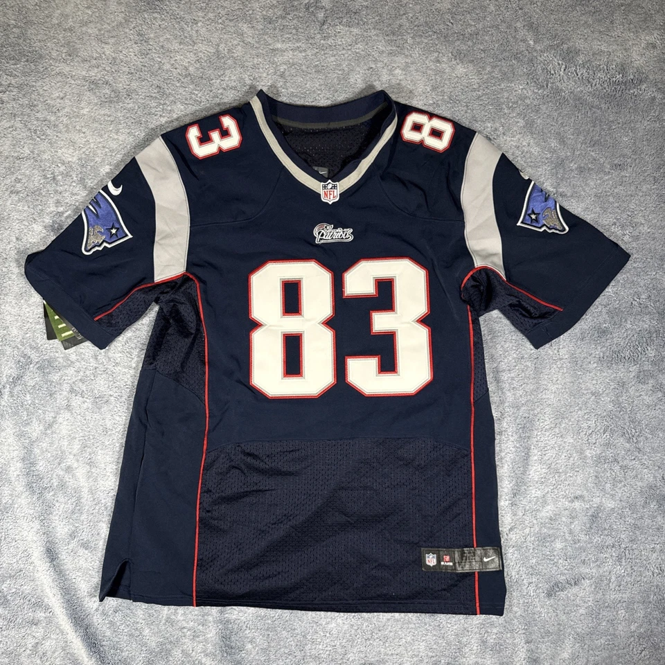 Camiseta de fútbol americano Nike de los jugadores de la NFL WES WELKER #83 New England Patriots talla 52 nueva con etiquetas Foto 1 de 4