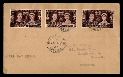 Mayfairstamps British Morocco 1937 Tangier Tri Frank First Day Cover aau_80993 - Image 1 of 2