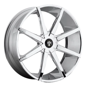 20x8.5 DUB S201 PUSH CHROME PLATED Wheel 6x120/6x132 (35mm) Set of 4 - Picture 1 of 5
