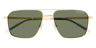 Montblanc MB0278S Sunglasses Men Gold / Green 56mm New 100% Authentic - Image 1 of 4