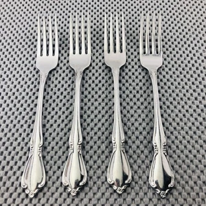 Oneida Oneidacraft Deluxe CHATEAU Stainless Steel DINNER FORKS - 4 Lot - Picture 1 of 7