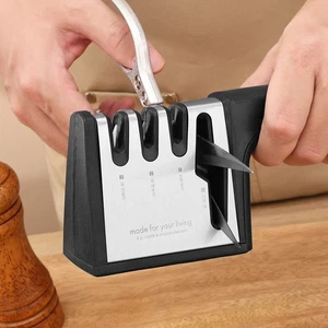 4 Stages 4 In 1 Cutter Sharpener Stainless Steel Cutter Whetstone Kitchen - Picture 1 of 12