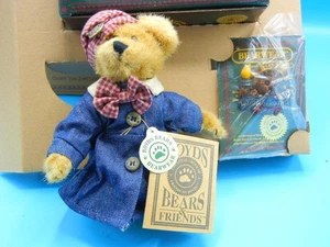 Vintage 1998 Boyd's Bears Collectors Club *Liberty* Plüschbär~Figur~Anstecknadel~Box - Bild 1 von 13