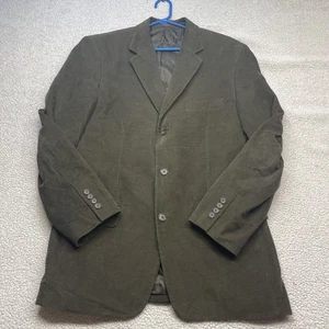 Tasso Elba Size M Brown Corduroy Sport Coat Blazer Jacket Solid 3 Button - Picture 1 of 14